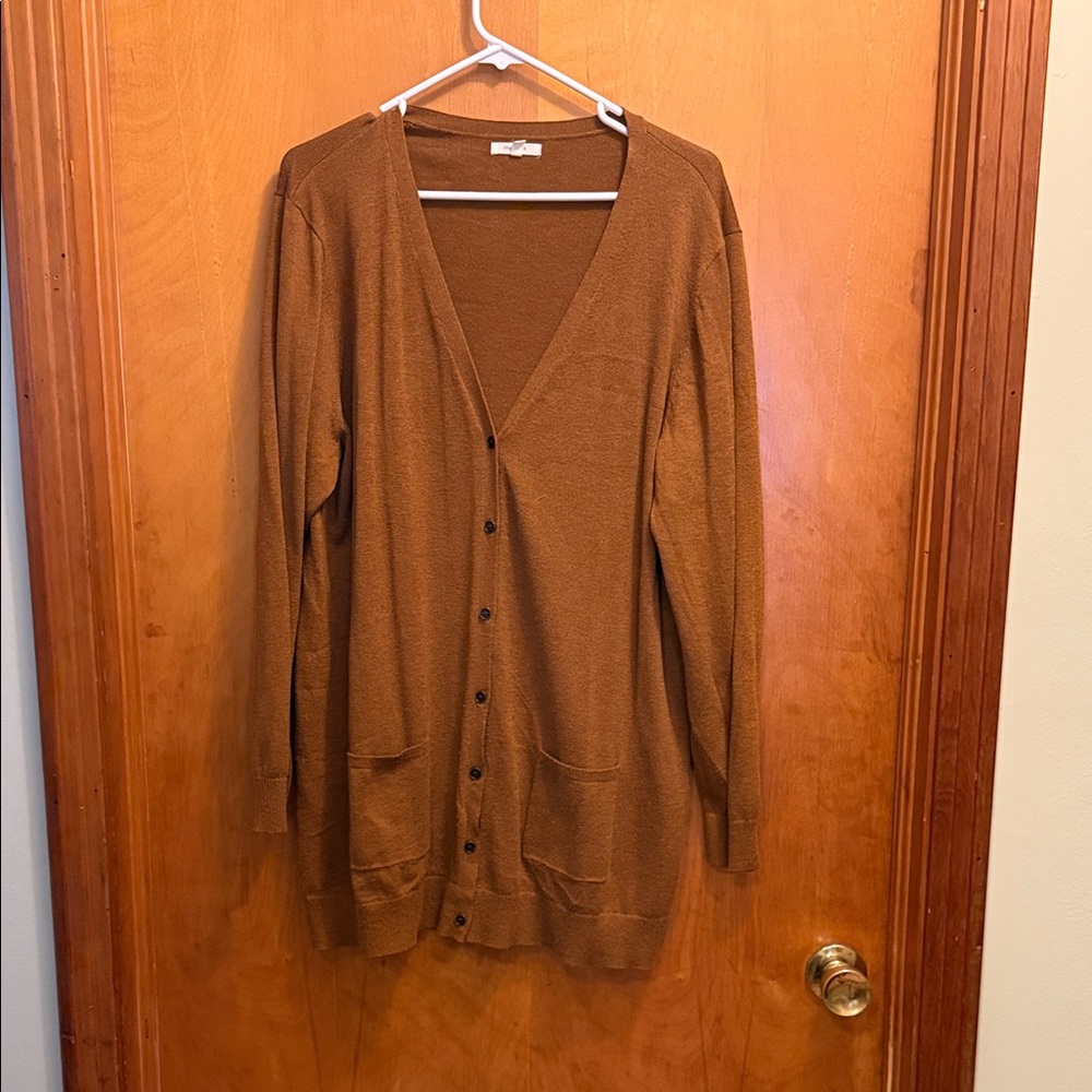 Maurices Tan Button-Up Cardigan